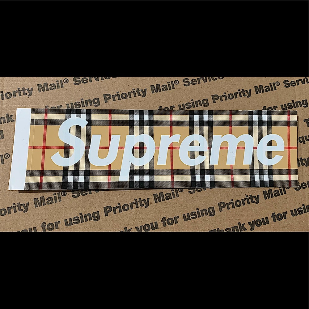 Supreme x Burberry Box Logo Sticker